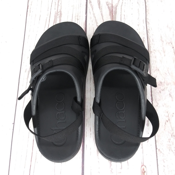 Chaco Sandals Chillos Sport Slingback Flats Black Open Toe Strappy Women's 8 - Picture 7 of 9
